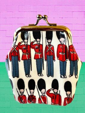 Cath Kids Kidston BRITISH SCOTS GUARD Soldier Small Coin Purse Coated Canvas